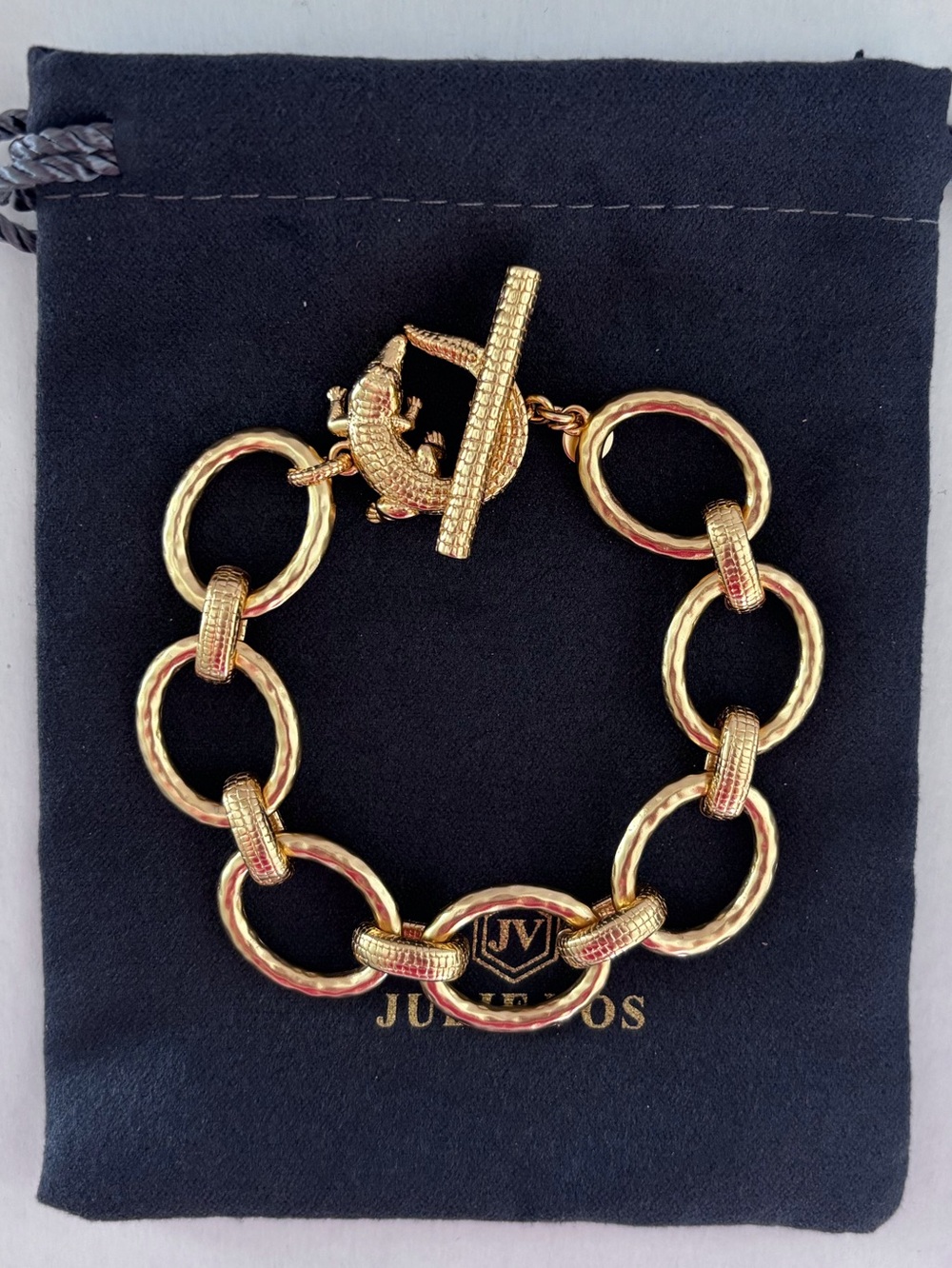 NWOT Julie Vos Alligator Link Bracelet - Picture 4 of 7